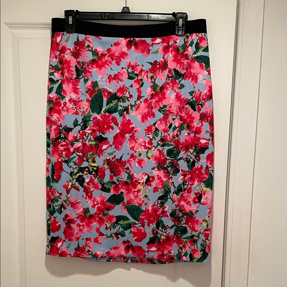 Milly Pink Floral Pencil Skirt